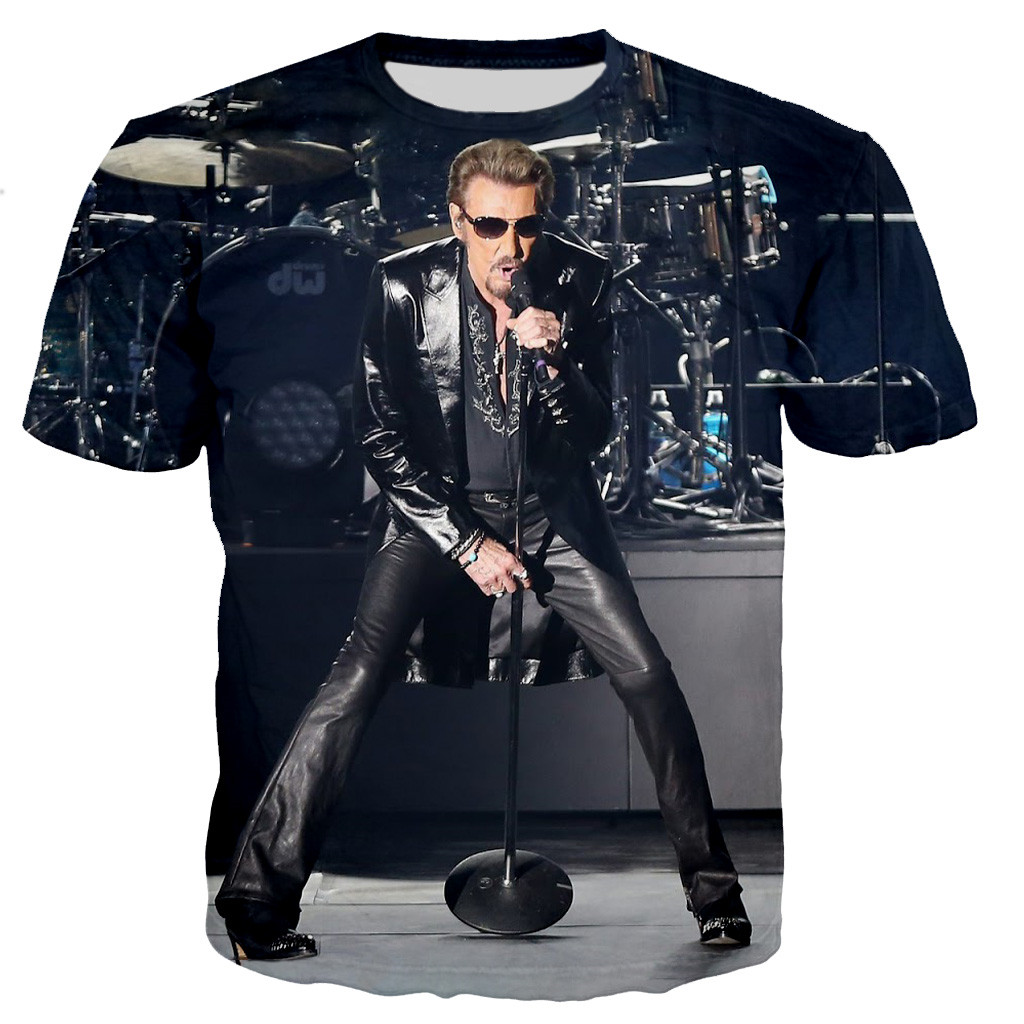 3D Printing Industrial - Johnny Hallyday 3D Printed T-shirt Unisex