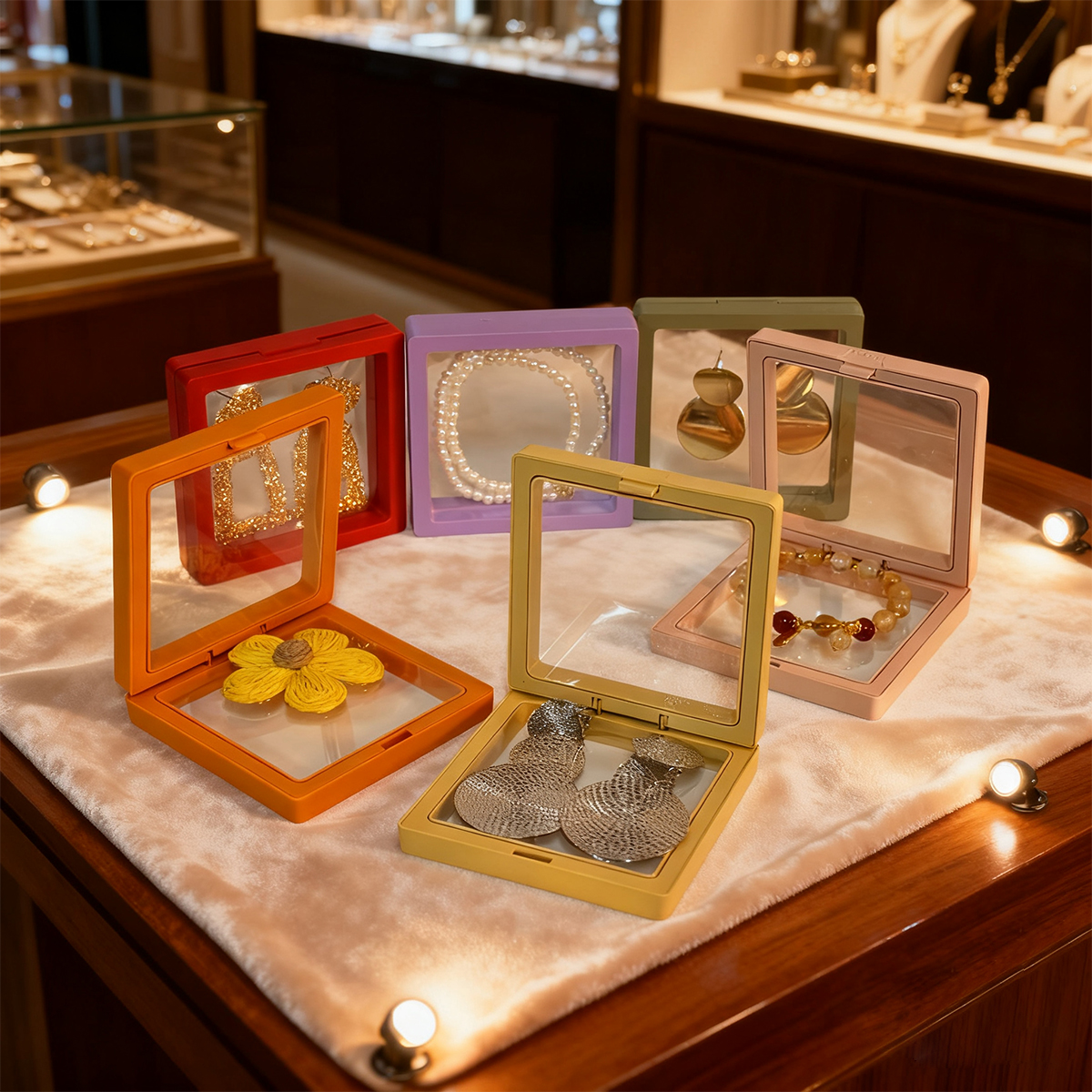 3D Printing Earrings - 10pcs Color 3D Suspended Jewelry Box