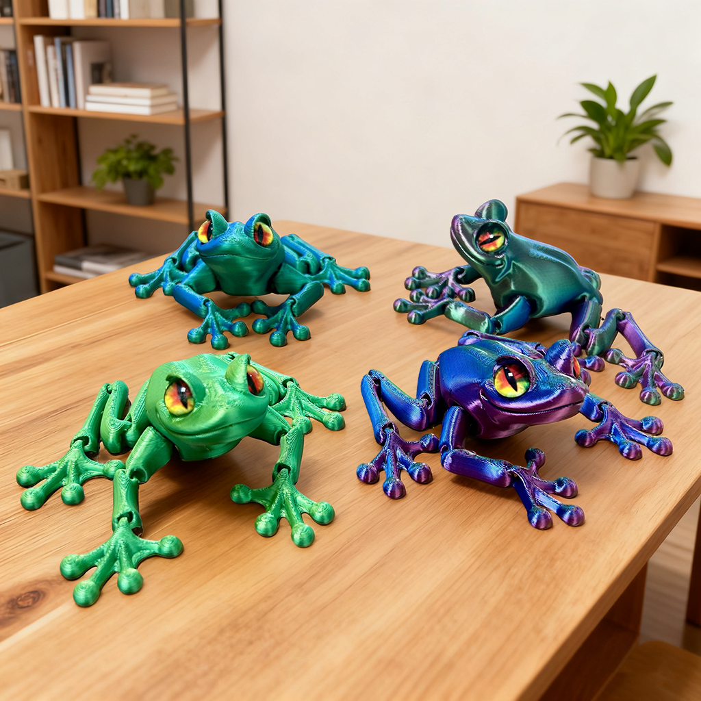 3D Printing Action Figure - 3D Printed Frog Statue, Flexible 3D
