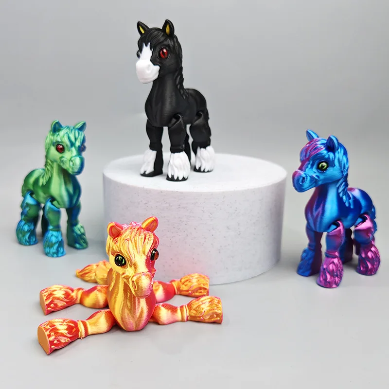 3D Printing Gif - 3D Printed Multi-joint Movable Horse Animals