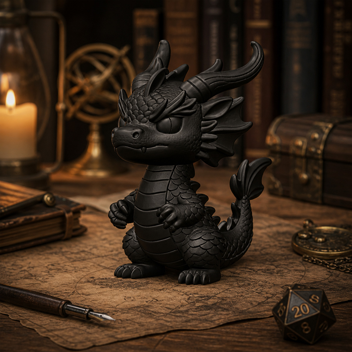 3D Printing Gif - (9*5.4cm) Miniature Dragon Figurine 3D Printed