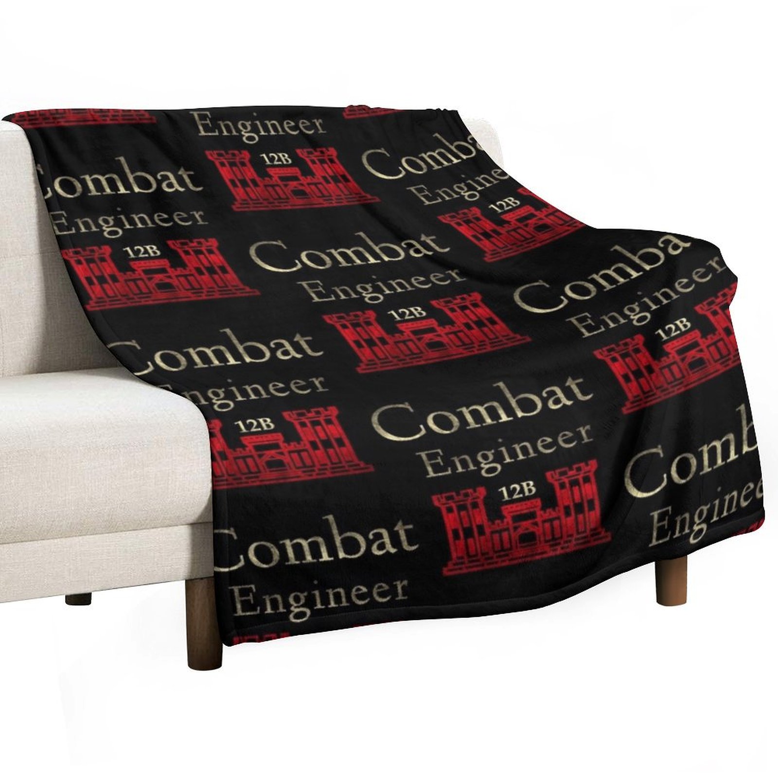 3D Printing Engineer - Army Combat Engineer Throw Blanket Faux