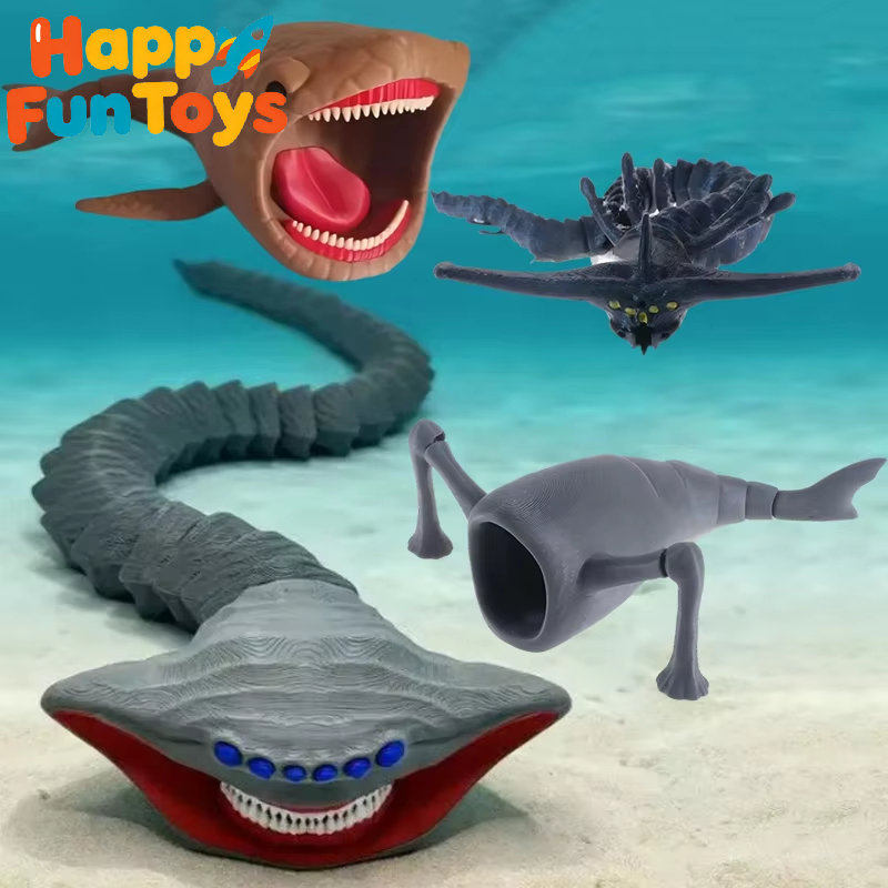 3D Printing Action Figure - 1/4pcs 3D Printing Sea Eater Action