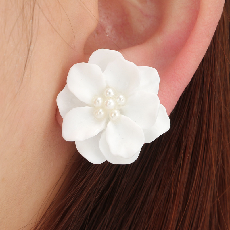 3D Pink White Flower Earrings  - đánh giá và giá 3D Printing Earrings