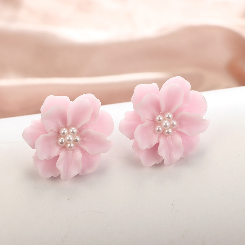 3D Pink White Flower Earrings  - đánh giá và giá 3D Printing Earrings