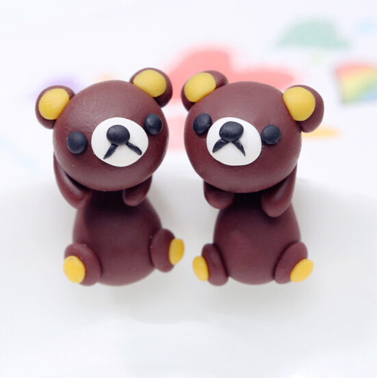 Handmade 3D Brown Bear Polymer - đánh giá và giá 3D Printing Earrings
