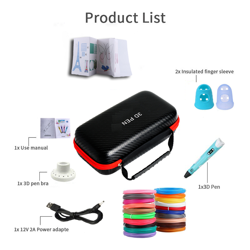 3D Pen With LCD Screen Compati - đánh giá và giá Carbon Fiber Filament