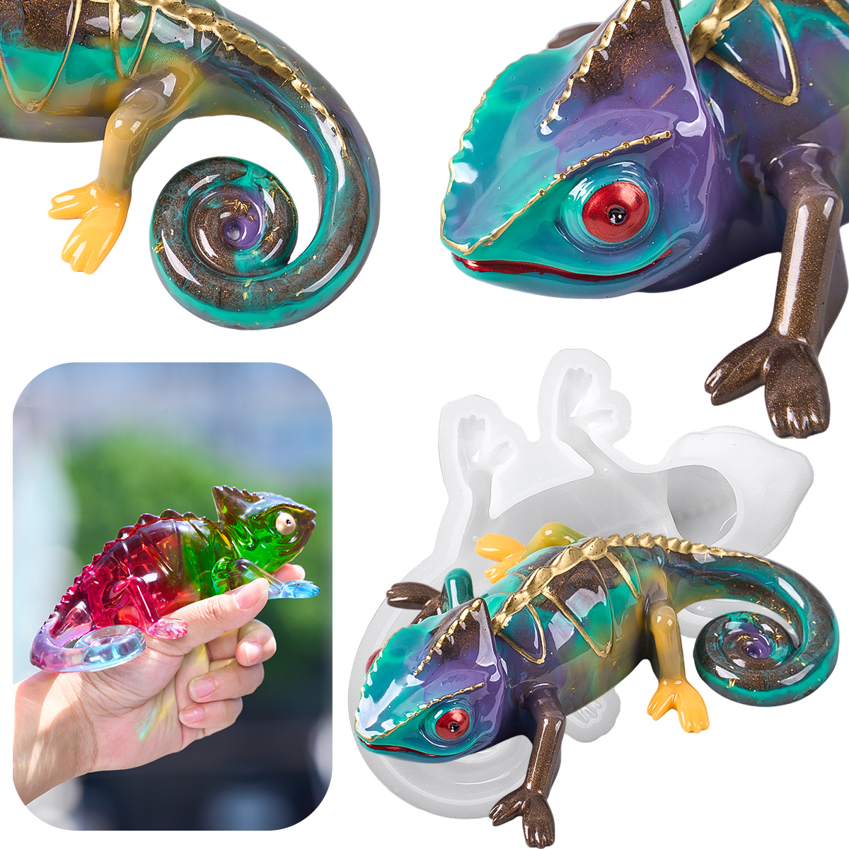 17cm 3D Chameleon Lizard Silic - đánh giá và giá 3D Printing With Silicone