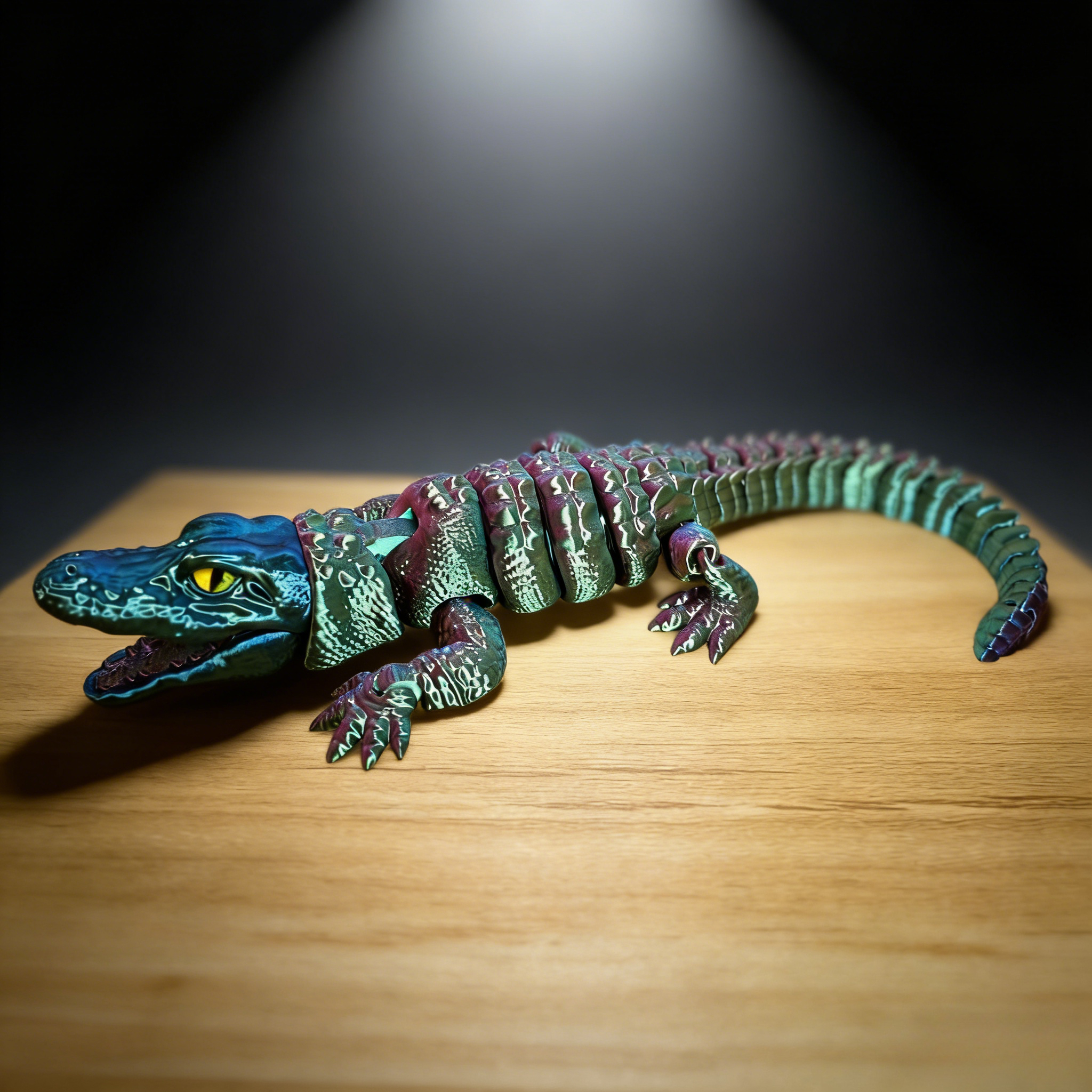 3D Printed Crocodile with Inte - đánh giá và giá 3D Printing Gif