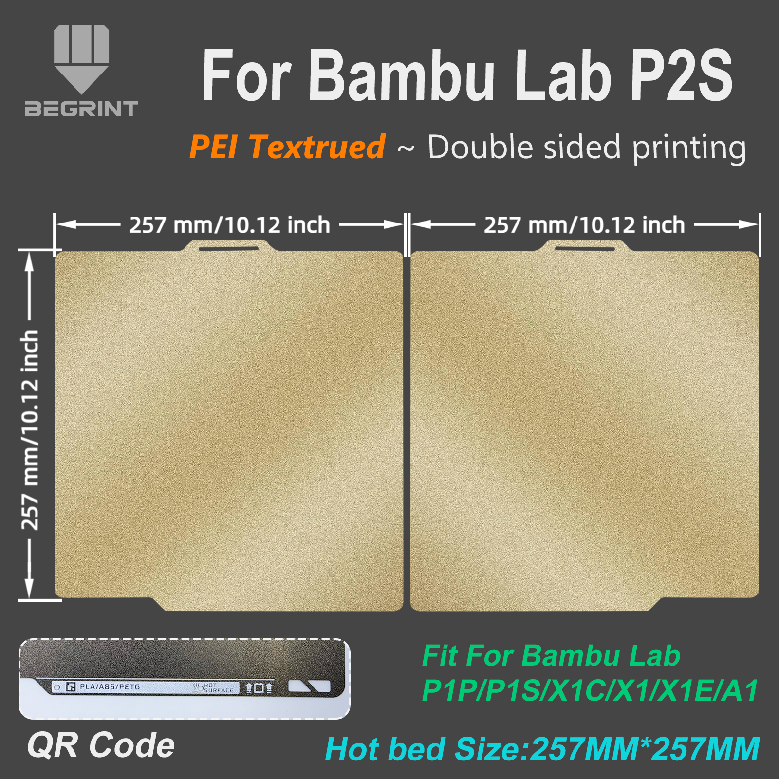 For Bambu Lab P2S PEI Textured - đánh giá và giá 3D Printing Qr Codes