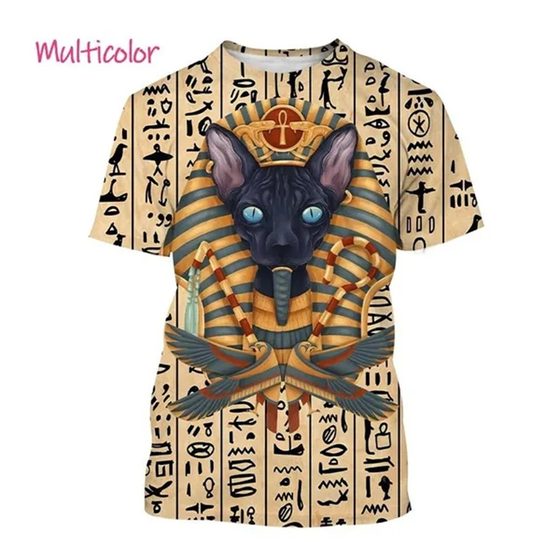 Summer New Pharaoh 3D Print T- - đánh giá và giá 3D Printing Industrial