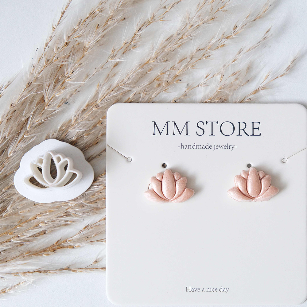 1pc Lotus Flower Clay Cutters  - đánh giá và giá 3D Printing Earrings