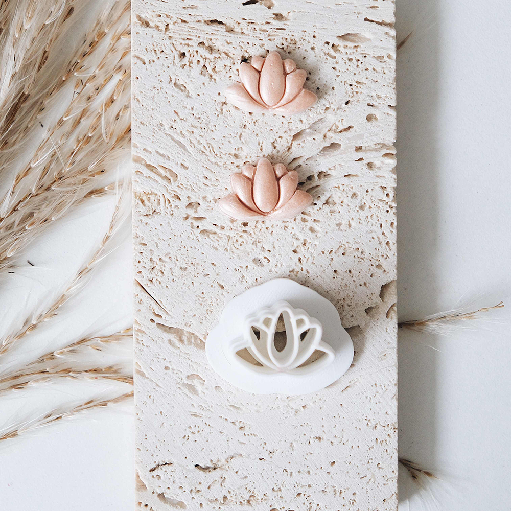 1pc Lotus Flower Clay Cutters  - đánh giá và giá 3D Printing Earrings