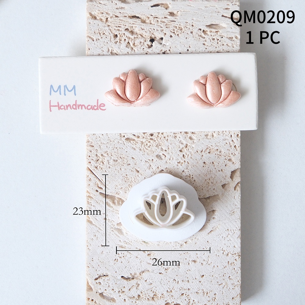 1pc Lotus Flower Clay Cutters  - đánh giá và giá 3D Printing Earrings