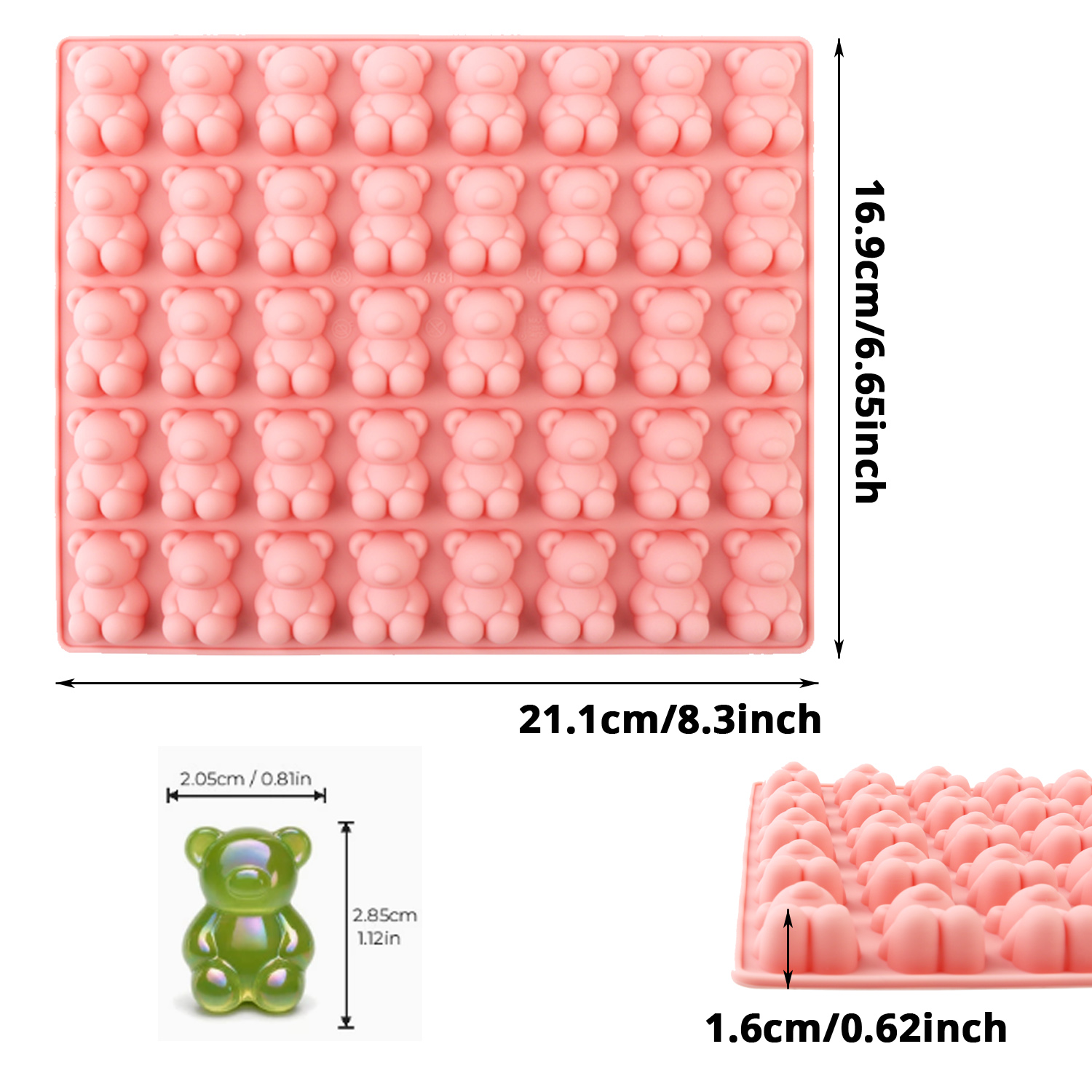 40-Piece Bear-Shaped Silicone  - đánh giá và giá 3D Printing With Silicone