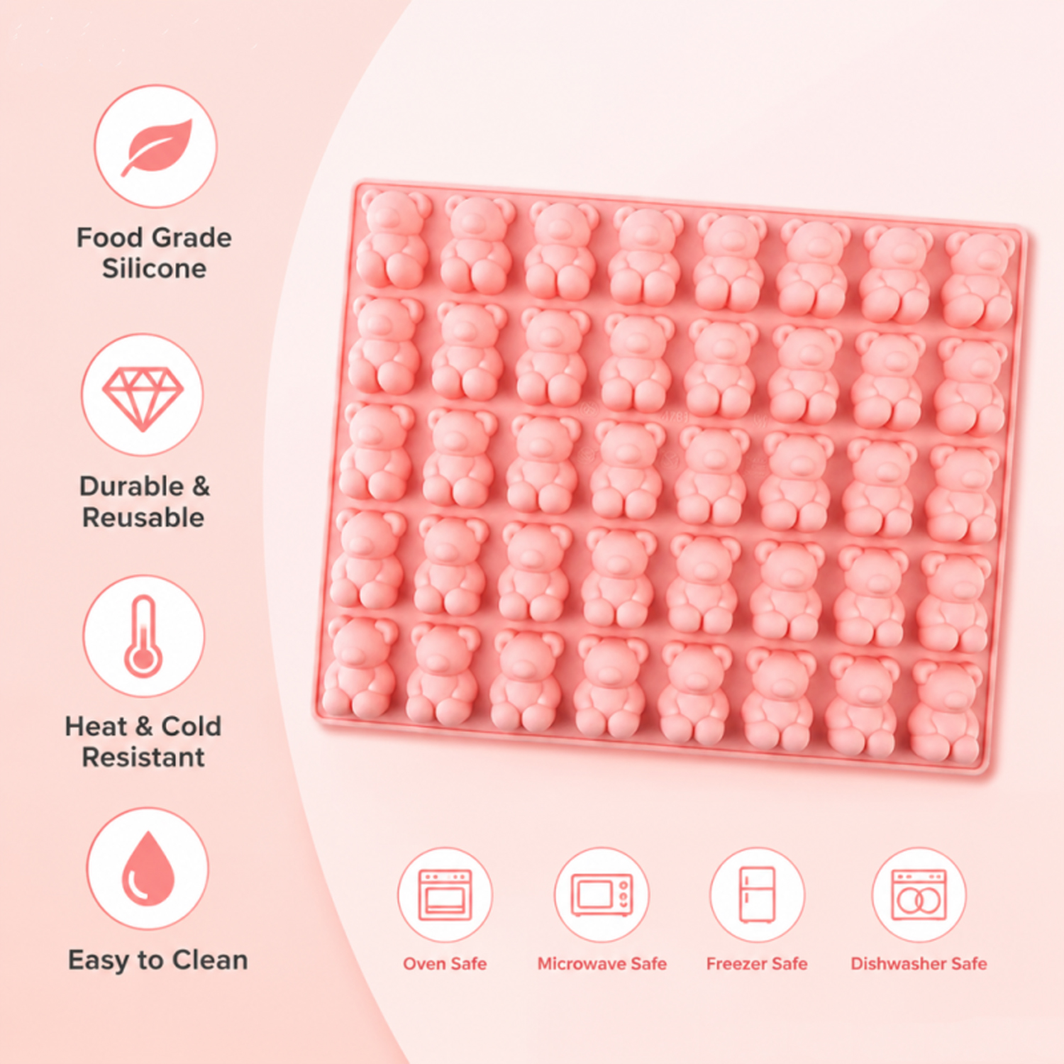 40-Piece Bear-Shaped Silicone  - đánh giá và giá 3D Printing With Silicone