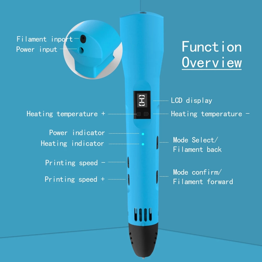 QCREATE 3D Printing Pen 1.75mm - đánh giá và giá Carbon Fiber Filament