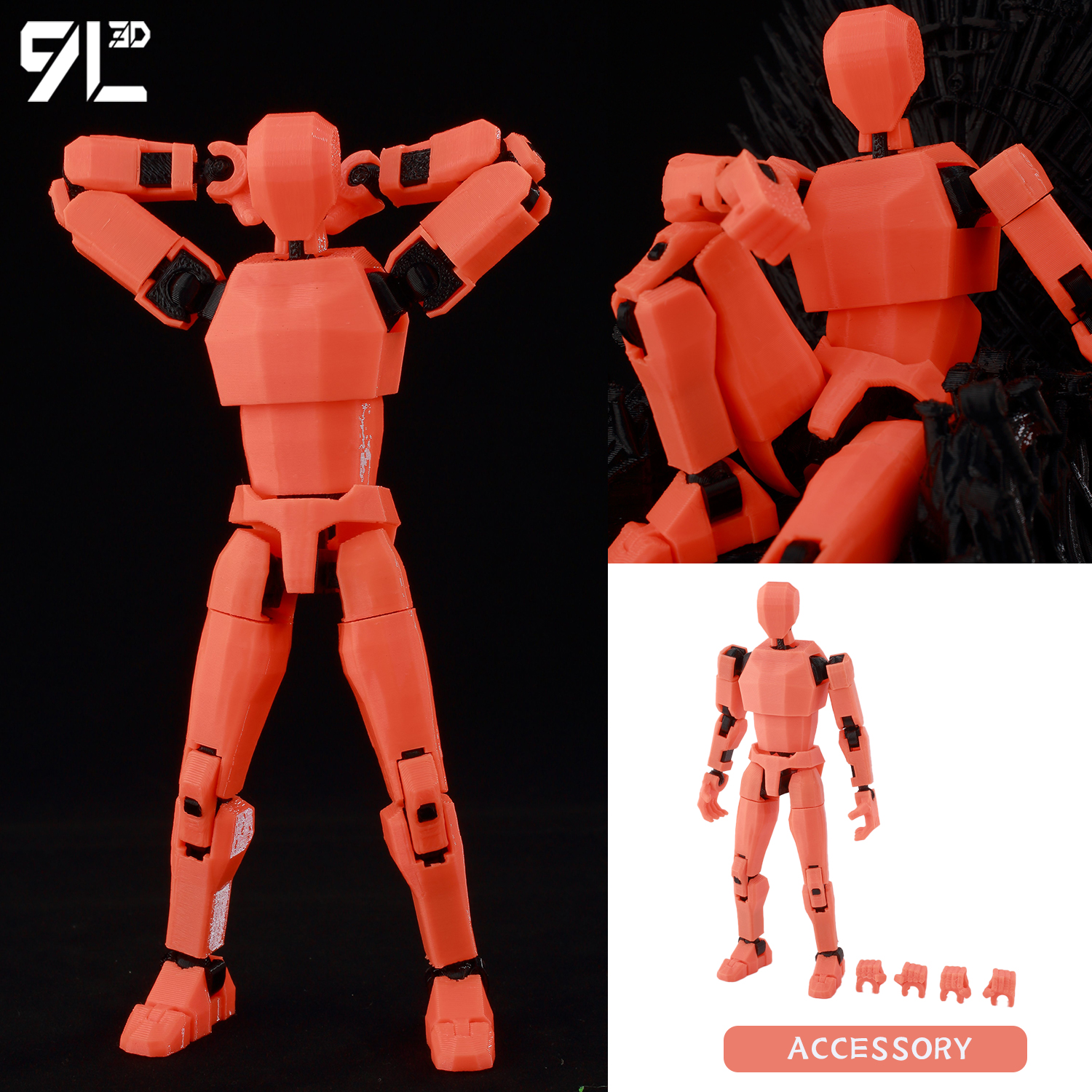 9L 3D Printed Articulated Dumm - đánh giá và giá 3D Printing Action Figure