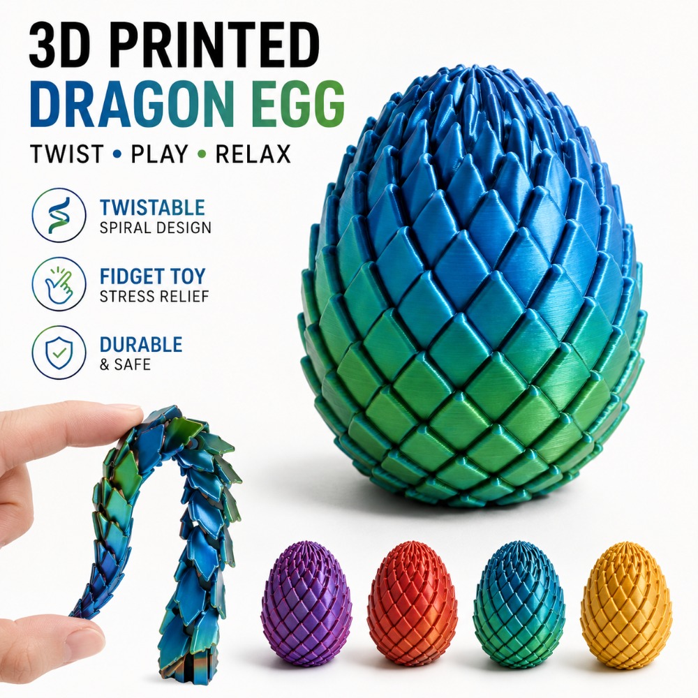 3D Printed 7.5/5.5CM Twisted D - đánh giá và giá 3D Printing Gif