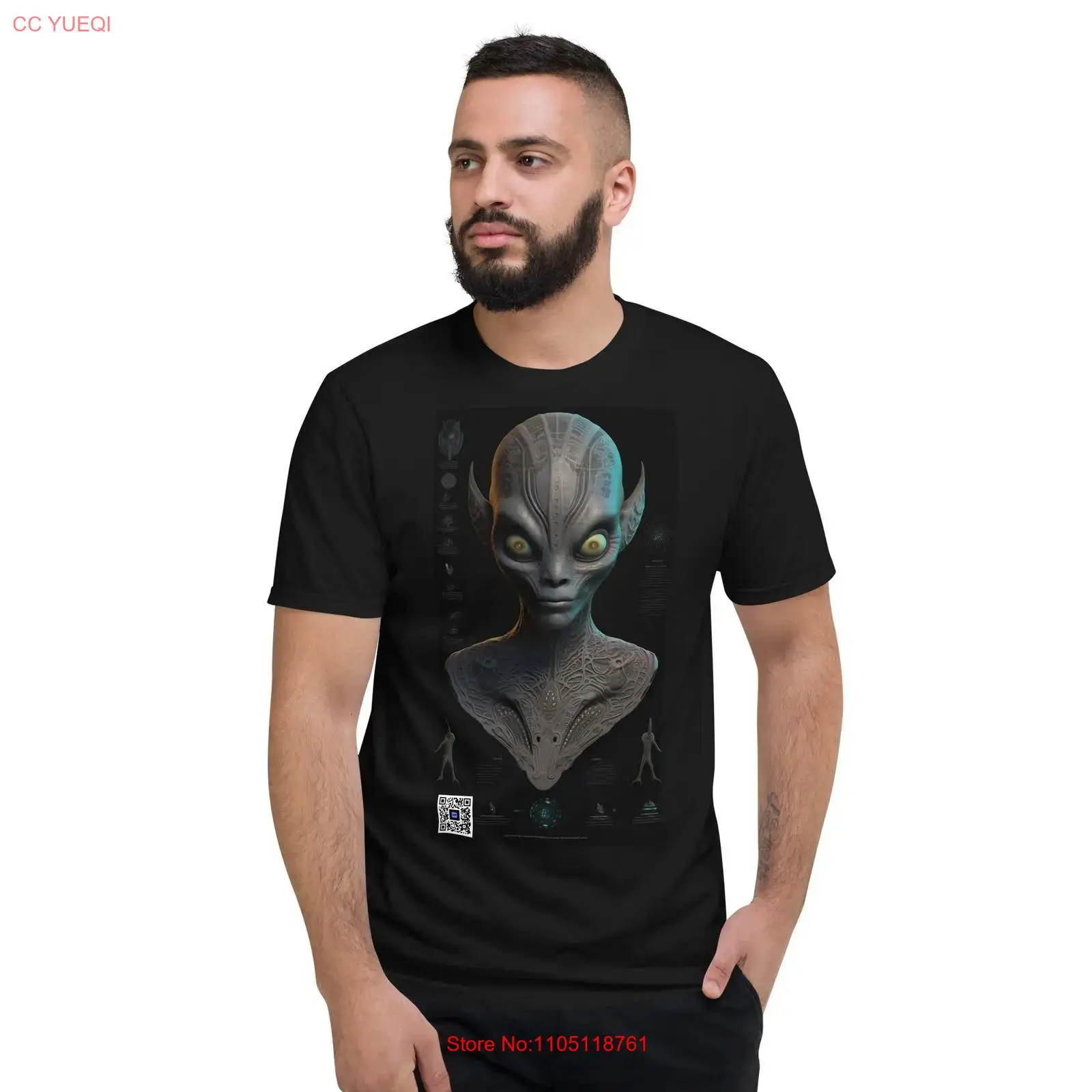 Alien T Shirt smartphone camer - đánh giá và giá 3D Printing Qr Codes
