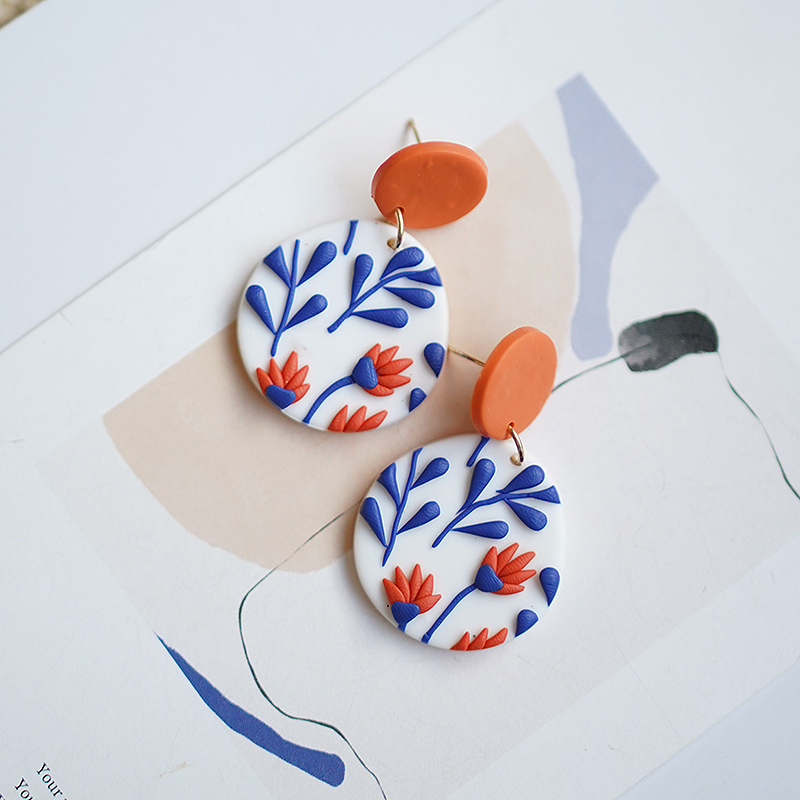 Artsy Folk Art Flower Polymer  - đánh giá và giá 3D Printing Earrings