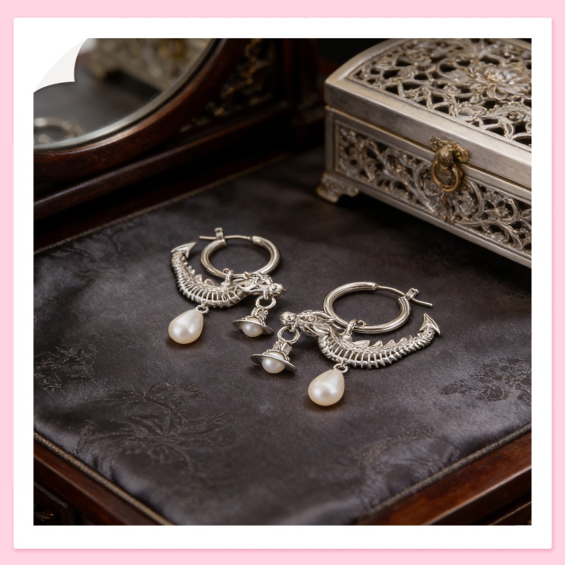 Silver Plated Dragon Hoop Earr - đánh giá và giá 3D Printing Earrings