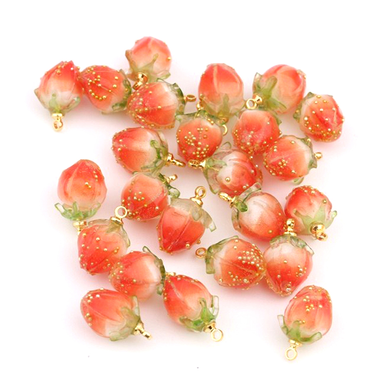 3D Strawberry Fruit Resin Char - đánh giá và giá 3D Printing Earrings