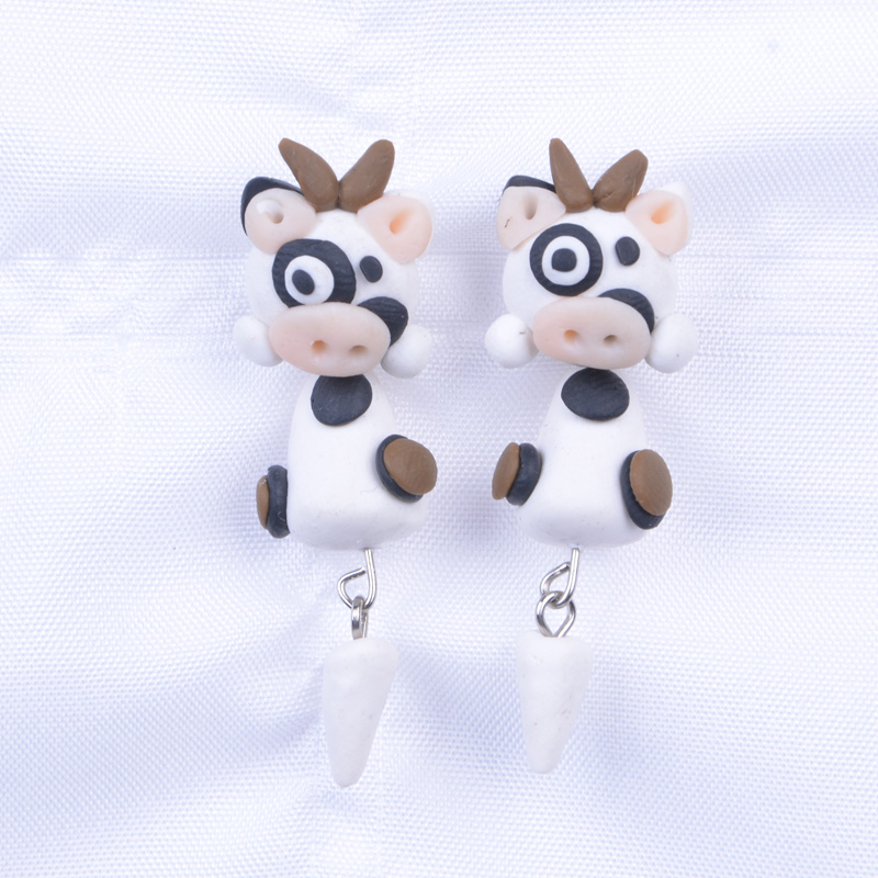 Handmade 3D Pink Pig Polymer C - đánh giá và giá 3D Printing Earrings