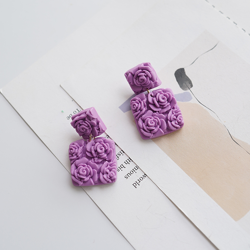 Solid Multi-Color Square Chip  - đánh giá và giá 3D Printing Earrings