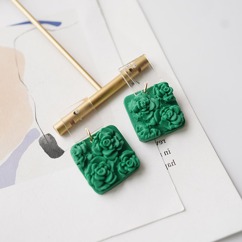 Solid Multi-Color Square Chip  - đánh giá và giá 3D Printing Earrings