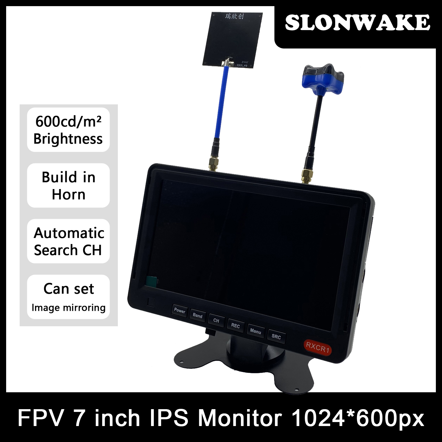 5.8G 48CH 7 Inch FPV Monitor 1 - đánh giá và giá Build Plate